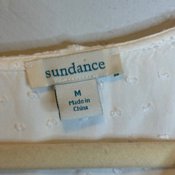 Sundance Blouse Women's Size Medium Flutter White - Picture 4 of 4